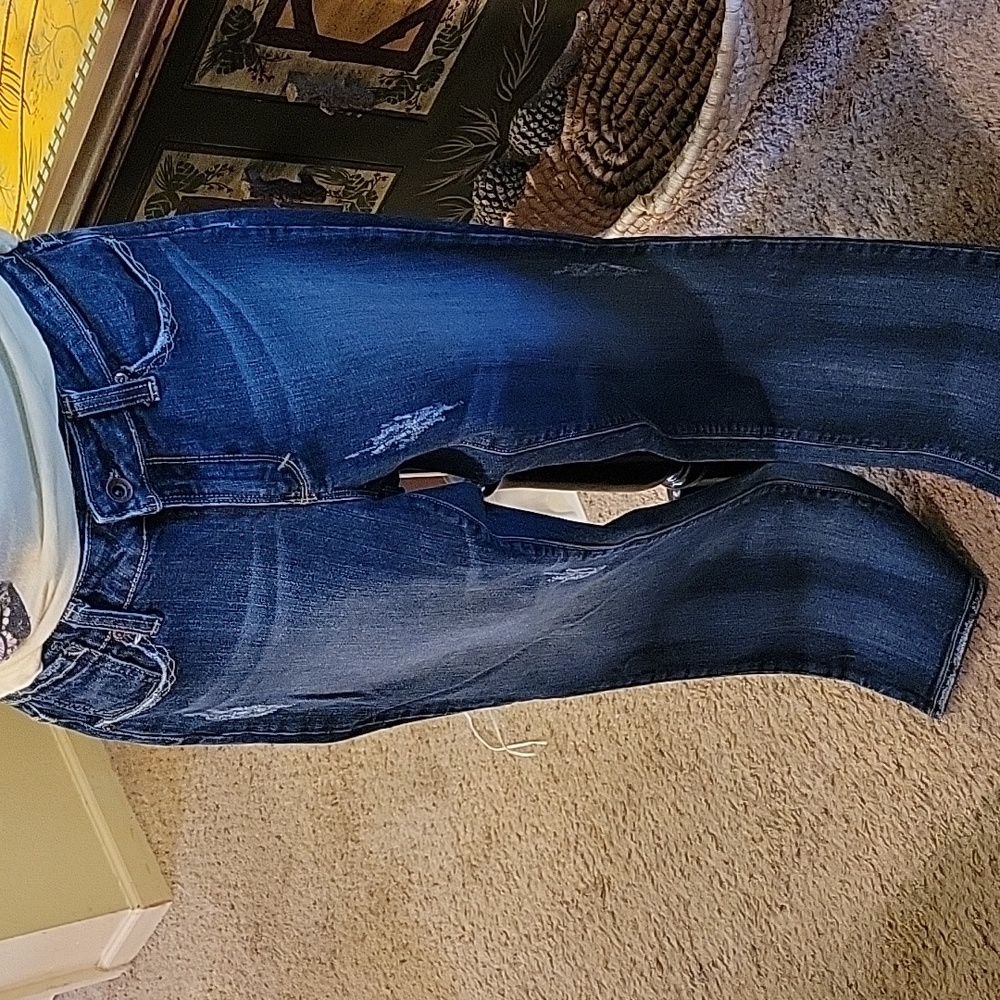 Women's Vigoss lightly distressed boot cut jeans
